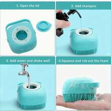 8pcs Pet Grooming Kit, Includes Pet Nail Clippers And File, Flea Comb, Pet Shampoo Brush, Pet Deshedding Brush And Silicone Toothbrush - Blue - View 4