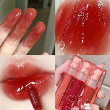 6Pcs Bear Lip Glaze Jelly Lipstick, Liquid Lipstick Cute Bear Lipgloss Moisturizing Lip Stain Plumping Water Lip Gloss Waterproof Long Lasting Cheek Rouge Tint Cosmetics Beauty Makeup - Nhiều màu - Xem 3