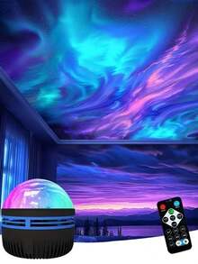 LED Dynamic Water Ripple Projection Lamp, Powered By USB + Controlled By Remote Control, Essential For Home Decoration/Entertainment Atmosphere/Romantic Scenes. One-Click Switch To Various Colorful Light Effects, Easily Create An Immersive Atmosphere. Suitable For Living Room Viewing, Bedroom Relaxation, And Party Revelry. Make The Rhythm Of Light And Shadow The Romantic Embellishment Of Life. Light Up Each Day And Night With Dynamic Water Ripples, And Bring Dynamic Brilliance To Your Home! - ánh sáng đa sắc - Xem 6