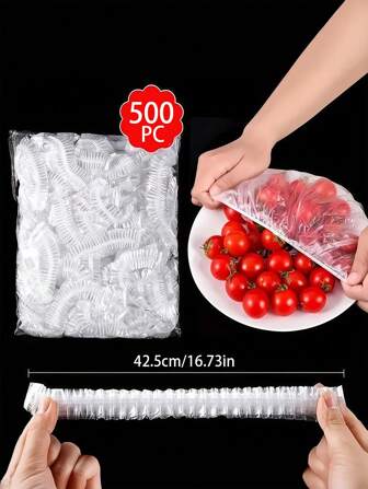 500pcs/Pack Thick Large Multifunctional Transparent Hair Shower Cap, Waterproof Hair Protection Cap For Daily Use, Outdoor, Hotel, Travel, Essential Hair Care Accessory (Also Available In 10/50/100/300 Pcs