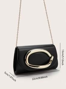 Elegante clutch da sera con ampia capacità, con tracolla a catena scintillante, design a patta alla moda, borsetta da cerimonia di lusso con texture pregiata, borsa a tracolla e a spalla per donne e ragazze, perfetta per feste, matrimoni, balli, cene, ideale per abbinare abiti da sera, accessori da cerimonia, abiti con paillettes, abiti eleganti per donne