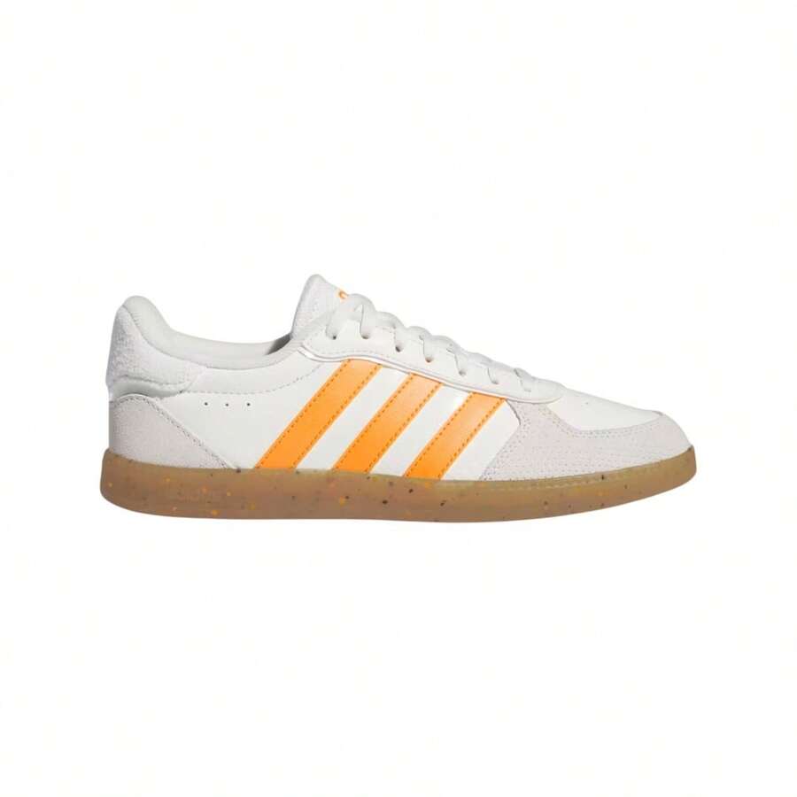Tenis Adidas Breaknet Sleek Blancos Para Hombre Elegantes Liso Casual Poliéster ANUDADO Tenis Adidas Vintage Gym y Fitness Casa Exterior Todas Las Estaciones - Blanco - Ver 1