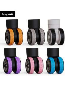 Silicone Luggage Wheel Covers, Bright Silicone Luggage Wheel Protectors, Shock-Absorbing Luggage Wheel Covers, Travel Accessories Luggage Wheel Covers, Premium Silicone Luggage Wheel Covers - Anti-Slip & Noise-Reducing Luggage Wheel Protectors, Multi-Color Options, Reduce Rolling Noise, Shock Protection, Easy To Install - Fashionable Travel Accessories, Make Luggage Roll Smoother - Multicolor - View 8