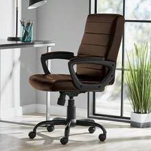 Bonded Leather MidBack Manager's Office Chair Brown - 布朗尼 - 查看 2