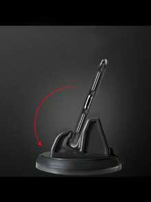 1 件黑色多功能圆盘式汽车仪表盘手机支架，吸盘车载支架，汽车仪表支架，通用导航支架，360° 可旋转车载手机夹式导航支架