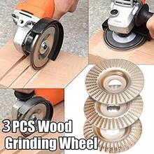 1/3pcs Wood Carving Grinding Wheel Set - Wood Grinding Blade Angle Grinder Polishing Blade Wood Grinding Tool Polishing Wheel Artifact Woodworking Grinding Blade Thorn Disc, Including Flat, Curved And Conical Grinding Wheels, Used For Efficie 3pcs Steel Angle Grinder Disc, Sand Grit, 16Mm Hole, Arc Flat Bevel, Metal, Wood Grinding Disc For Metal, Wood, Carbon Steel - Gold - View 7