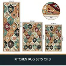 Boho 3 Piece Kitchen Rug Set Washable Non Slip Kitchen Mats For Floor Decorative Bohemian Kitchen Rugs And Runners Floor Mat For Hallway Laundry Room Sink - 20"x32"+24"x35"+20"x60"+colorful - View 3