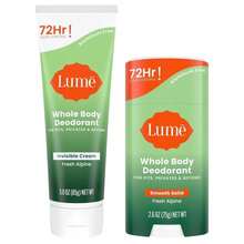 Lume Whole Body Deodorant - Invisible Cream Tube And Solid Stick - 72 Hour Odor Control - Aluminum Free, Baking Soda Free, Skin Loving - 30 Ounce Tube And 26 Ounce Solid Stick Bundle (Vanilla Bliss) - Tươi mát vùng núi cao - Xem 1