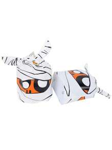 50 Stücke Halloween Süßigkeitentüten mit Kürbis- und Fledermaus-Motiv, Keks-Geschenktüten für Trick or Treat Partys, Halloween Party Dekoration Zubehör