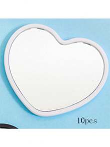 10 piezas de espejos de maquillaje en forma de corazón, espejos de maquillaje portátiles para viajes, espejos de maquillaje mini, regalos portátiles para mujeres y niñas, decoraciones del Día de San Valentín, maquillaje, barato, decoración de habitación, tocador, viaje, dormitorio, accesorios de maquillaje, espejo, espejo de tocador, mini espejo, espejo compacto, espejo pequeño, espejo de mano