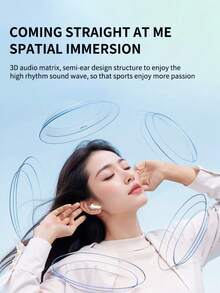 Lenovo Earbuds TA100 Bluetooth Wireless Earbuds TWS Short Handle Semi In Ear Headphones Earphone Bluetooth 5.4 Touch Control Long Battery Life With Mic - Một cỡ - Xem 3