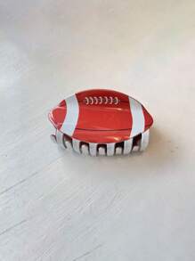 1 件橄榄球形发爪发夹马尾辫夹，适合女性日常使用发饰女式爪夹