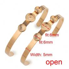 1 Buah Alas Gelang Permata Multi-Gaya Stainless Steel 304 Berlapis Emas 18K, Baki Penata Batu, Aksesoris Perhiasan Gelang DIY - gelang - View 9
