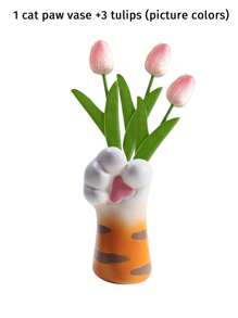 3 paquets de fleurs artificielles de tulipe pour la décoration de la maison, du salon et de la chambre à coucher