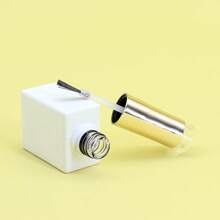 1pc 10ml Empty Spray Painting Electroplating White Square Glass Nail Polish Bottle Reusable For Paint Repair Bottle Glue Brush Bottle - White - View 4