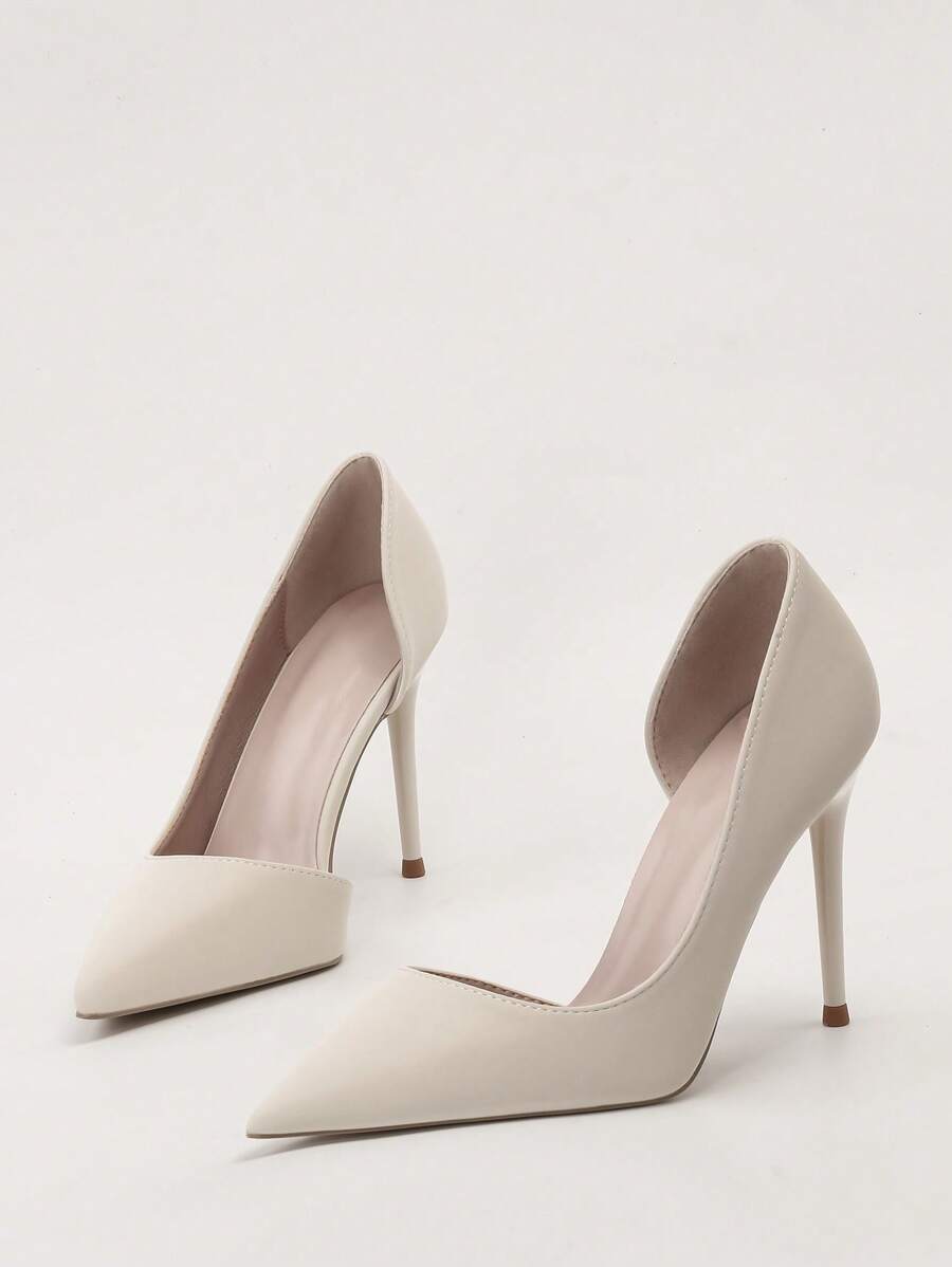 2025秋冬复古欧美性感夜店细高跟鞋，女士超高跟尖头镂空高跟鞋，优雅