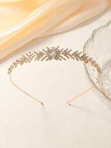 1件/2件装时尚水晶皇冠发箍，华丽闪亮的新娘头饰，适合女性/女孩婚礼/活动/派对/生日/宴会服装配饰，情人节配饰