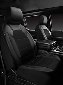 全套汽车座椅套（5座/9件），前排座椅套（2座/4件），通用型汽车座椅套，采用皮革和3D透气网布制成，拉链设计，预留头枕开口，适用于轿车、卡车和SUV，兼容安全气囊。9件套包含：2个前排座椅套、1个靠背套、1个后排座椅套和5个头枕套。4件套包含：2个前排座椅套和2个头枕套。