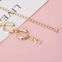 大码波西米亚复古花卉腰链 - 金色 - 查看 3