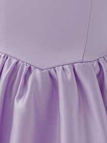 Elegant Satin Bowknot Back Flower Girl Dress For Birthday Party, School Dance, Without Headband