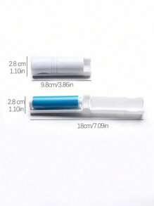 1 件便携式、可折叠、可水洗防尘滚筒粘毛器，采用优质 ABS+TPR 材料制成，颜色和款式（蓝色、粉色），可拆卸更换，可重复使用，适用于客厅、卧室、服装、学校宿舍、毛毯、沙发，用于去除松散的棉毛，是家庭和返校季节、万圣节、圣诞节、服装脱毛器的必备品