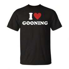 I Heart Gooning I Love Gooning T-Shirt  220G Classic Pure Cotton T-Shirt - Ultimate Comfort, The Perfect Gift For Parents, , And Family Gatherings For Any Occasiontops For Wo Vintage Clothes Wo Clothes Wo Vintage Wo Tops Mujer Cute Tops Wo Cotton Wo Clog Halloween Camisas Summer Clothes Wo Casual Punk Western Tops Wo Fourth Of July Outfit Kpop Cowboy Outfits For Wo Ry Ropa 100% Cotton Y3k Ing Cute Gothic Wo Clothes Black And White Top Vintage Tops Cloth For Wo White Goth Inawly Retro Clothes For Wo Korean Fashion Wo Camisas Para Mujer,Ssuitable For Summer Wear, Paired With Printed Shirts, Ladies' Tops, And Printed Short-Sleeve Shirts. Women's Clothing - Black - View 1