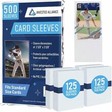 Premium Penny Sleeves For Trading Cards Soft Trading Card Sleeves For Baseball Cards Ultra Clear Plastic Pro Sports Card Sleeve Football MTG Collector Sleeve Standard + Thick Options Available - Clear - View 2
