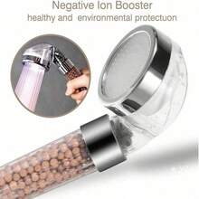 1pc LED Filtered Shower Head, LED Glowing Shower Filter, Negative Ion Water Filter Shower, Can Filter Impurities In Water, RGB Lights Automatically Adjust According To Water Temperature, Water-Saving And Energy-Efficient Shower, Suitable For All Skin Types, Bathroom Accessory. - Multicolor - View 7