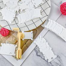 50/100/200pcs Plastic Floss Bobbins, Embroidery Floss Cards For Cross Stitch Thread Craft DIY Sewing Storage, Hard Floss Bobbins,(White,Clear) - Multicolor - View 9