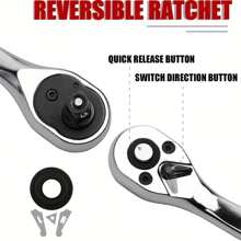 A Set Of 46 Pieces Car Repair Tool Kit, 1/4 Inch Drive Socket Ratchet Wrench Set, Combination Tool Kit, Bicycle Car Repair Tools - Ideal Gift And Perfect New Year Gift(Some Parts Are Random In Color)