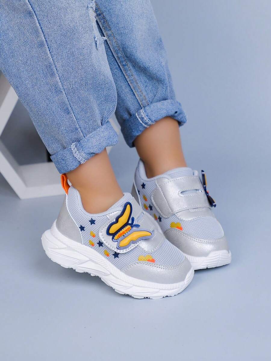 1 Pair Baby Mesh Sneakers, Casual Low-Top Shoes For Autumn, Versatile - Grey - View 1