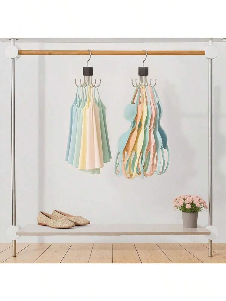 Kalimdor 2 Pack Tank Top Hanger, Bra Hanger Organizer - 360 °   Rotatable Hooks Holds 36 Items, Space Saving Closet Organizers And Storage For Tank Top, Bras, Scarf, Purse Etc. Bra Organizer For Closet - 2 - 查看 3