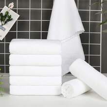 5 sztuk superchłonnej i miękkiej białej bawełny, koronkowy ręcznik do nosa, ściereczka do czyszczenia butów, mały kwadratowy ręcznik dla przedszkolaków, jednorazowy biały ręcznik do łazienki w hotelu, ultralekki, wielofunkcyjny biały kwadratowy ręcznik z koronki, odpowiedni do hoteli i restauracji, wytrzymały materiał, nadaje się do pralek i jako ręczniki do twarzy - Wielokolorowe - Zobacz 7