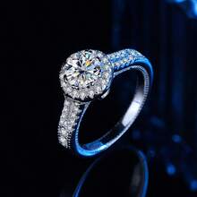 LOVESSOM 925纯银镀14k金莫桑石重圆戒指时尚情侣经典男女设计感高级创意个性轻奢小众华丽休闲简约经典复古风成熟日常佩戴约会派对婚礼旅行男士送女友情人节周年求婚订婚婚礼情人节母亲节新年礼物首饰