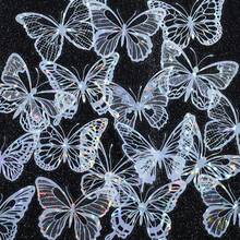 20 piezas de pegatinas de mariposas brillantes, pegatinas decorativas de mariposas DIY, decoraciones para fiestas, pegatinas para decoración del hogar, adecuadas para decoración de fiestas, decoración de bodas, decoración de vacaciones, Día de San Valentín, Navidad, Pascua, Día de la Madre, decoración de habitaciones de cumpleaños, decoración de paredes, pegatinas de pared, decoración de salas de estar, pegatinas personalizadas