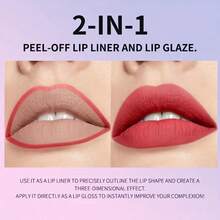 Tattoo Lip Gloss -Off, Long-Lasting Moisturizing Liquid Lipstick With Waterproof, Cup Stain-Free, Matte Finish, Nourishing For All Skin Types, Available In Berry, Pink, And Red Shades - Nhiều màu - Xem 9