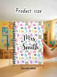 定制个性化教师笔记本、教师螺旋装订笔记本、教师退休礼物、开学第一天礼物、教师答谢礼物、男孩女孩礼物、学校必需品、儿童礼物 - 文具 - 查看 6