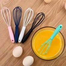 1 件彩色迷你硅胶打蛋器、手持奶油/打蛋器、厨房烘焙工具、食品搅拌机、便捷早餐用品、家庭晚餐用品、派对用品 - 彩色 - 查看 3