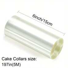 1Roll/2Rolls Acetate Roll Cake Collar, Clear Cake Decorating Strips, 5/10m Length For Baking Surrounding Edge Decorating