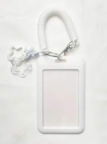 1 PC Expandable Plastic Card Holder With Keychain, Bus Pass Case, ID Card Sleeve, Star Pendant Key Chain Suitable For Daily Wear, Holiday Gift - Multicolor - View 9