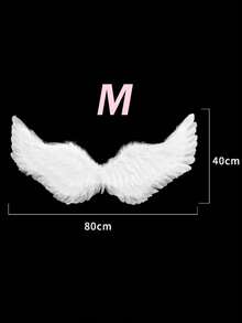 1Pc Party Swallow White Angel Feather Wings Wands Cosplay Elastic Straps Wedding Birthday Halloween Christmas