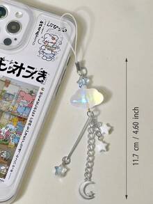 1 件透明亚克力云吊坠挂绳、智能手机饰品配件、DIY 珠宝 - 白色 - 查看 1