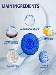 2-In-1 Rose Scented Automatic Toilet Cleaner Blocks, Bathroom Toilet Odor Eliminator, Toilet Cleaning Agent. Place The Product In The Toilet, Soak For 20 Minutes, Then Use With A Toilet Brush For 12-Hour Freshness.