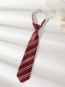 1 chiếc cà vạt kẻ sọc thời trang, phụ kiện cà vạt trơn, không nhăn, có thể điều chỉnh dành cho học sinh, biểu diễn, vest, áo sơ mi - Nhiều màu - Xem 4