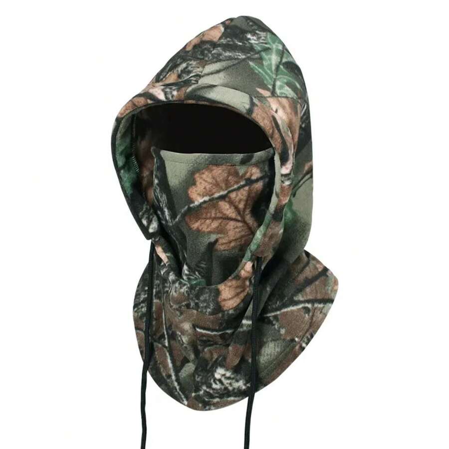 Warm Fleece Balaclava Men Women Winter Face Neck Warmer Hooded Cap Windproof Thermal Cover Beanies Bandana - Camouflage Yellow - View 1