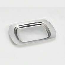 1 pezzo Piatto per il burro, Piatto per il formaggio in acciaio inossidabile, Rastrelliera portaoggetti per il formaggio, Perfetto per conservare il burro in cucina