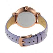 Fossil Ladies' Quartz Leather Three-Hand Watch, Stainless Steel Case/Glass Mirror Leather Strap ES4813/ES4812/ES4814 - Purple - View 4
