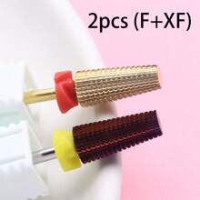 Easy Nail Double Hand Use 5 In 1 Tungsten Steel Nail Milling Drill Bits, Multi-Functional Carbide With High Hardness For Long-Term Gel Removal, 2.35mm Shank Diameter