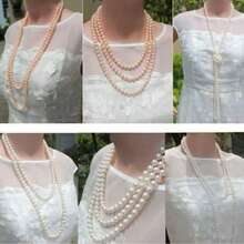 Pearl Necklace (2 Double Strands) - 米色 - 查看 5