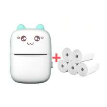 Mini Impressora Térmica Sem Fio Portátil Desenho Animado Foto Android/Ios - Multicolorido - Visão 7